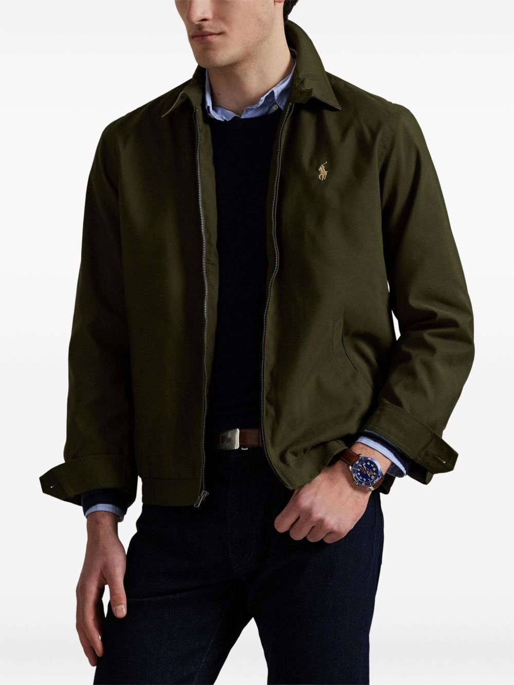 Veste POLO RL en sergé avec fermeture Éclair