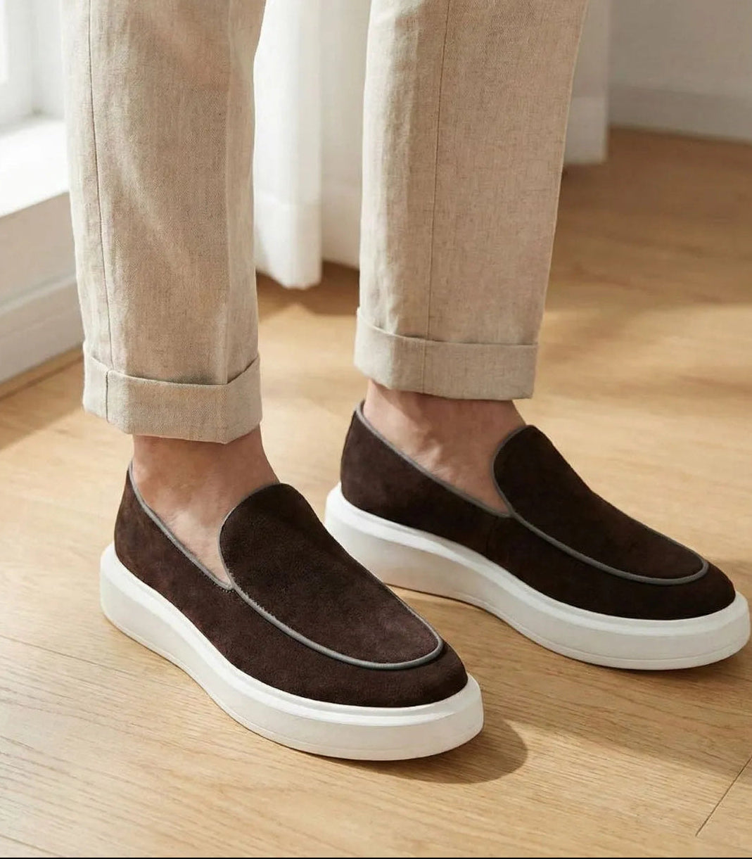 Mocassin belge hybride en suède