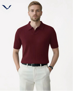 Polo en maille côtelée premium