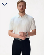Polo en maille côtelée premium