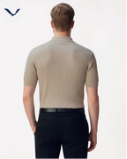 Polo en maille côtelée premium