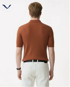 Polo en maille côtelée premium