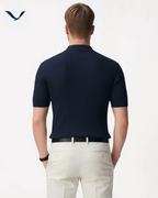 Polo en maille côtelée premium