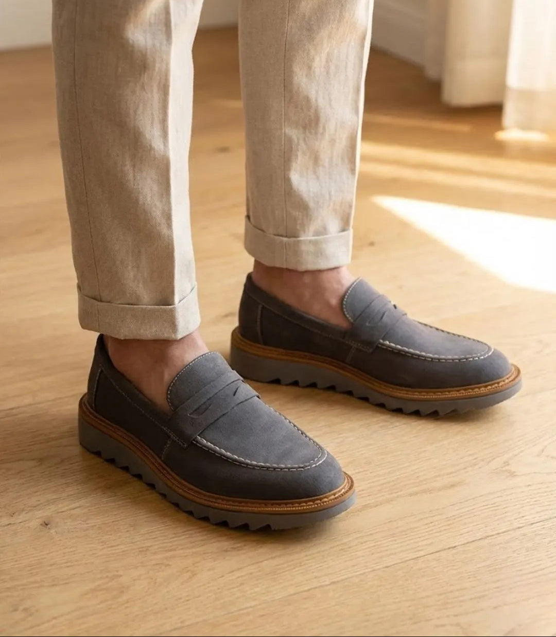 Mocassins Penny Loafer en daim