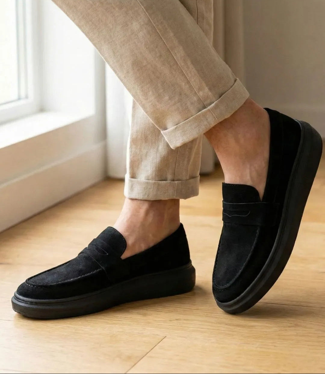 Mocassin Penny Loafer en daim