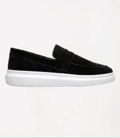 Mocassim Penny Loafer em Camurça
