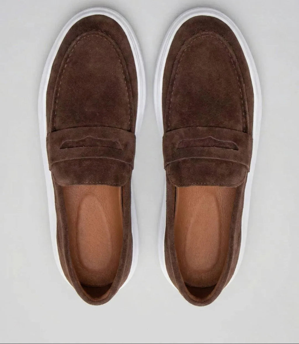 Mocassin Penny Loafer en daim
