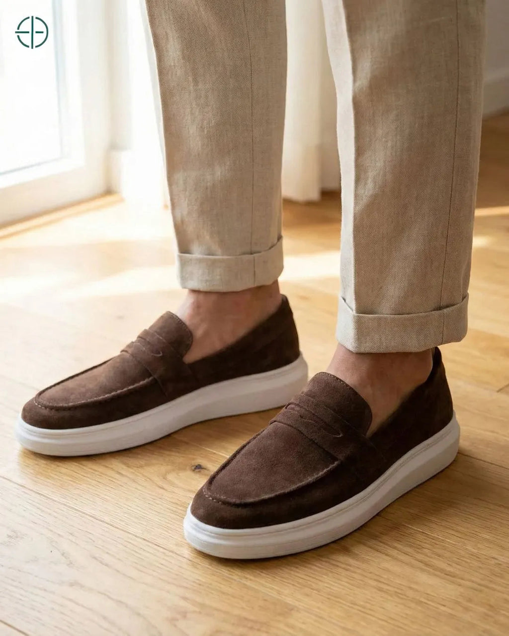 Mocassin Penny Loafer en daim