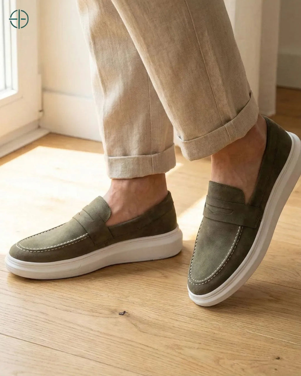Mocassin Penny Loafer en daim