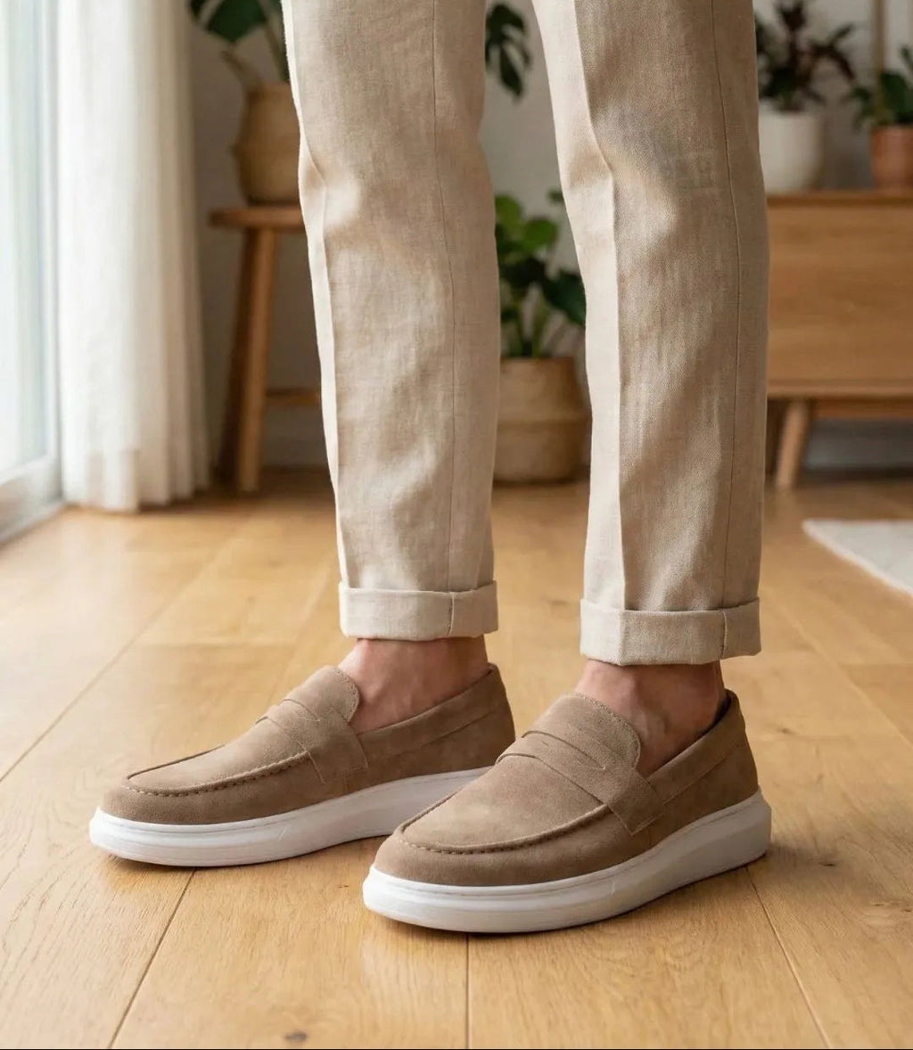 Mocassin Penny Loafer en daim