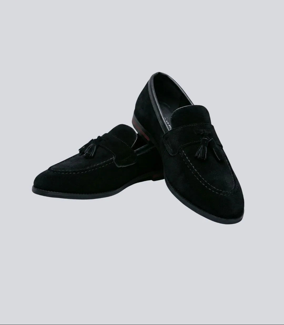 Mocassins à pampilles en daim