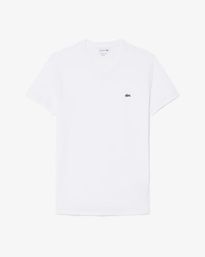Camiseta de Algodão Pima Leve com Gola V - LCT