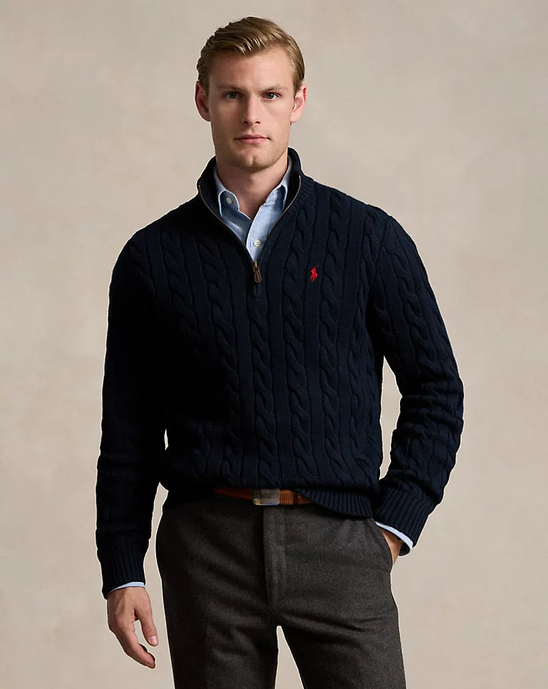 ACHETEZ 1 OBTENEZ 2 - Pull POLO RL en tricot avec fermeture éclair