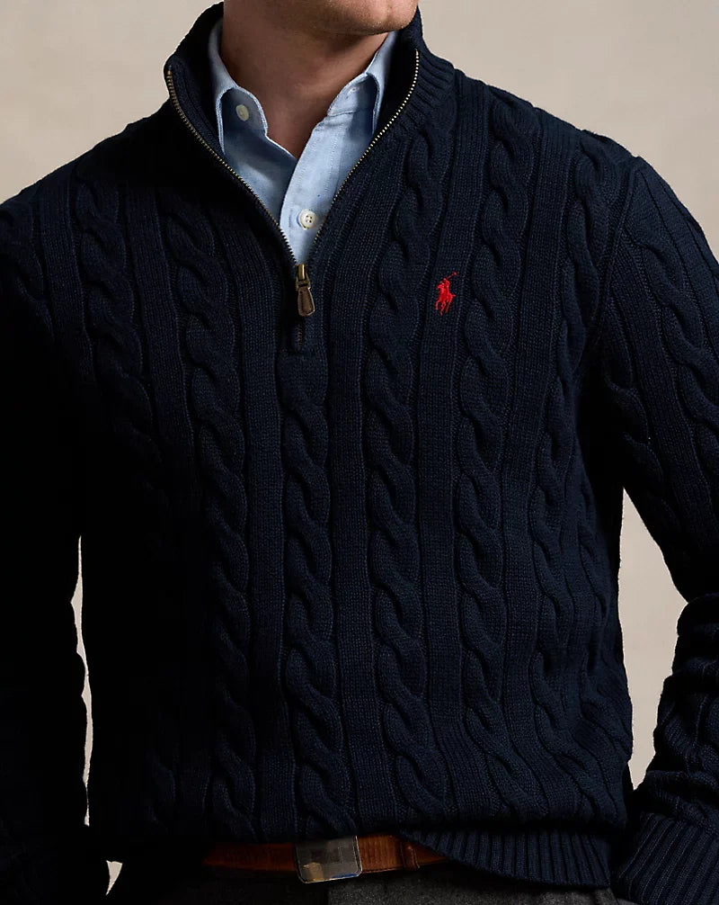 ACHETEZ 1 OBTENEZ 2 - Pull POLO RL en tricot avec fermeture éclair