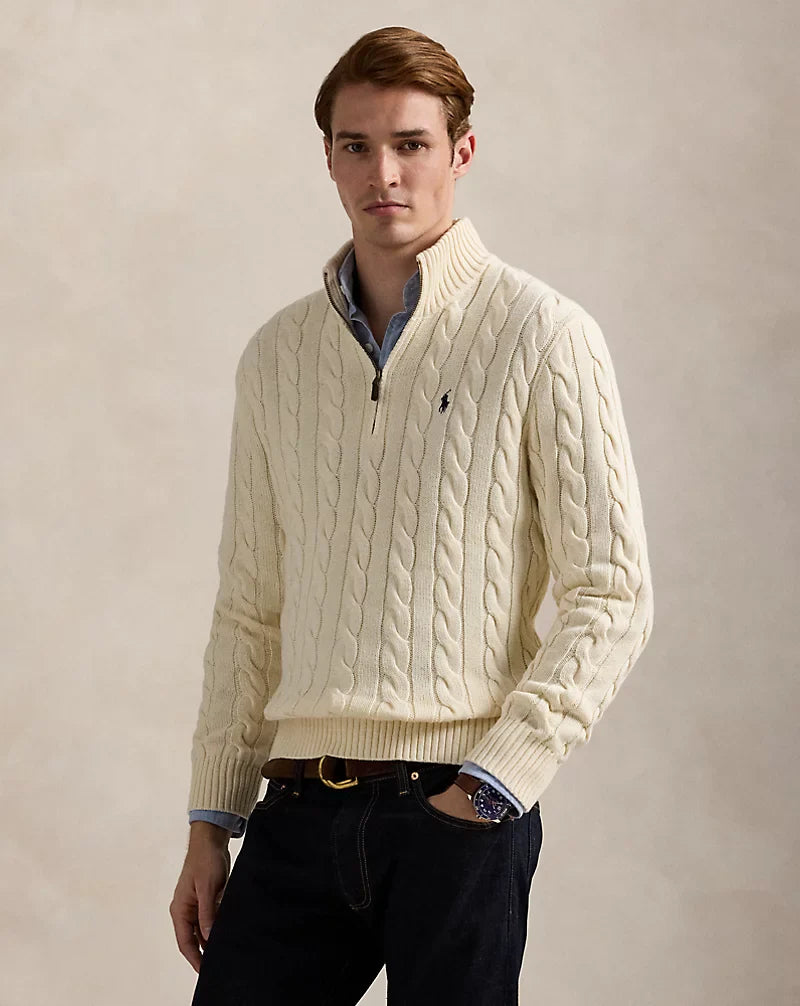 ACHETEZ 1 OBTENEZ 2 - Pull POLO RL en tricot avec fermeture éclair